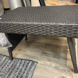 New Outdoor Resin Wicker Side Table. 23x16x16"H