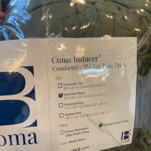 Coma Inducer, Thicker than Thick, Oversized Queen Green Plush Comforter Set