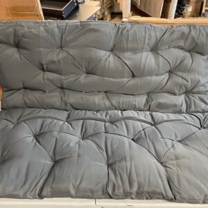 Low Density Dark Grey Seat and Back Outdoor Cushion. 52x22"