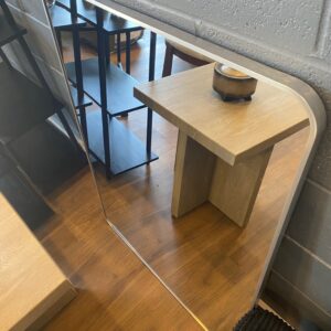 Molly Tempered Glass and Silver Framed Wall Mirror. 30x40