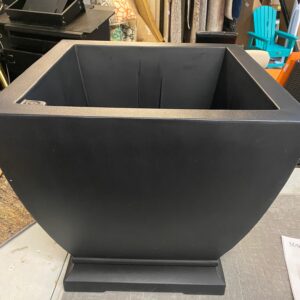 Black Resin Self Watering Planter. 20x20x20"