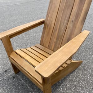 Outdoor Wood High Back Adirondack Chair. 31x27x35"H