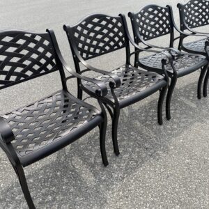 Baze Outdoor Retro Bistro Dining Chairs. Cast Aluminum. Set of 2(2 have sold).