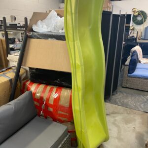 Lime Green Molded Plastic Wave Slide. 17x84