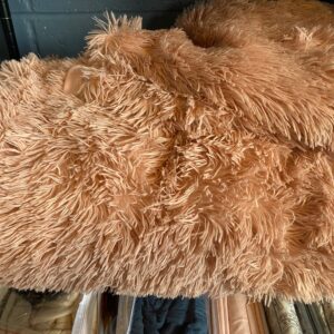 Pink Fluffy Heavy Weight Queen Comforter and Shams