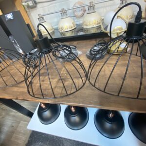 3 Wire Cage Hanging Pendant Light. 12x11x12