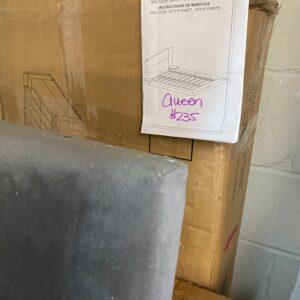Modern Low Profile Velvet Platform Bed, Queen, Grey
